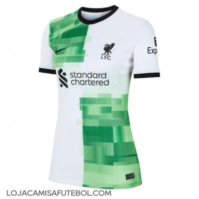 Camisa de Futebol Liverpool Virgil van Dijk #4 Equipamento Secundário Mulheres 2023-24 Manga Curta
